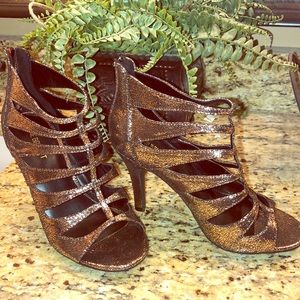 NWT Lane Bryant metallic heels Sz 10W